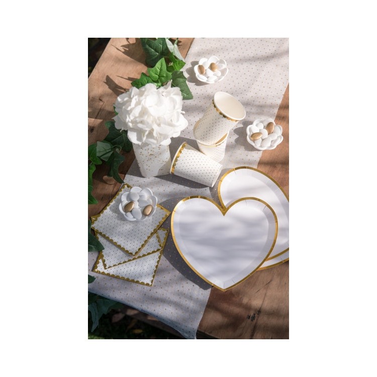 Papperstallrikar Hjärtformade 10-pack Vit bild 2