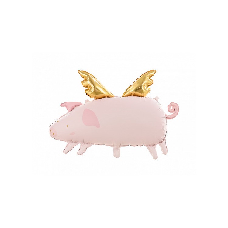 Folieballong Gris med Vingar