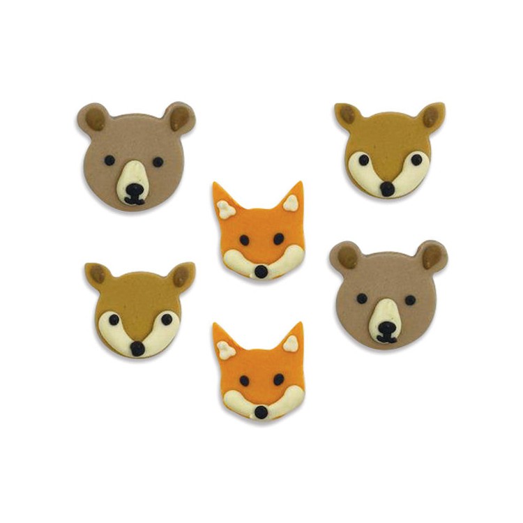 Sockerdekoration Skogens Djur