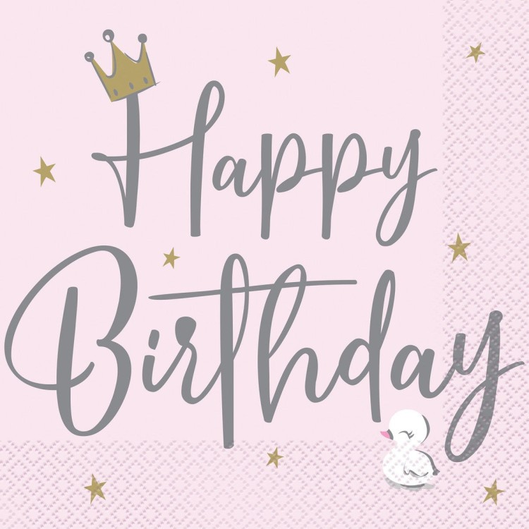 Servetter Happy Birthday Rosa