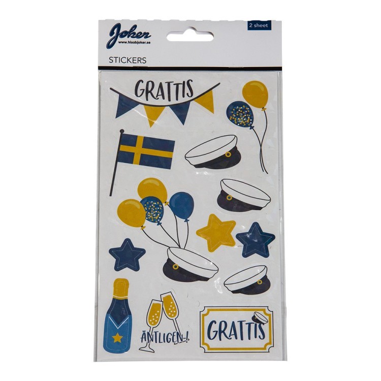 Klistermärken Student