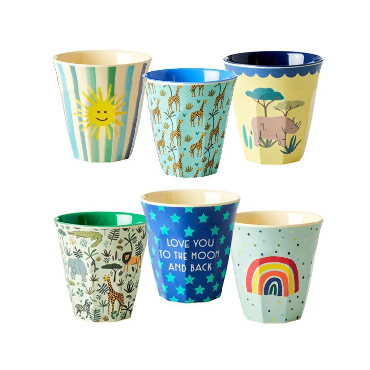 Rice Melaminmugg Small - Mixade motiv