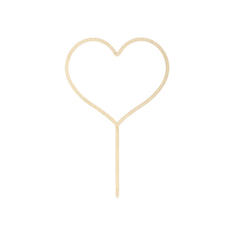 Cake Topper Hjärta - Trä