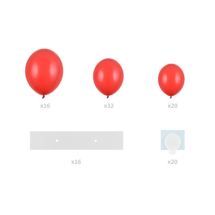 Ballonger Hjärta med Ram - Röd bild 2