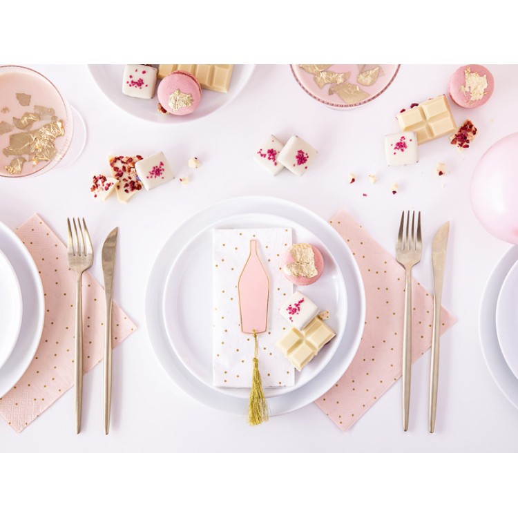 Servetter Rosa med Prickar bild 3