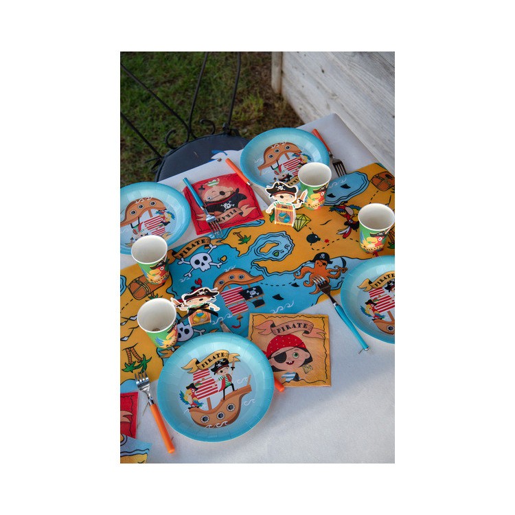 Papperstallrikar Barnkalas Pirattema 10-pack