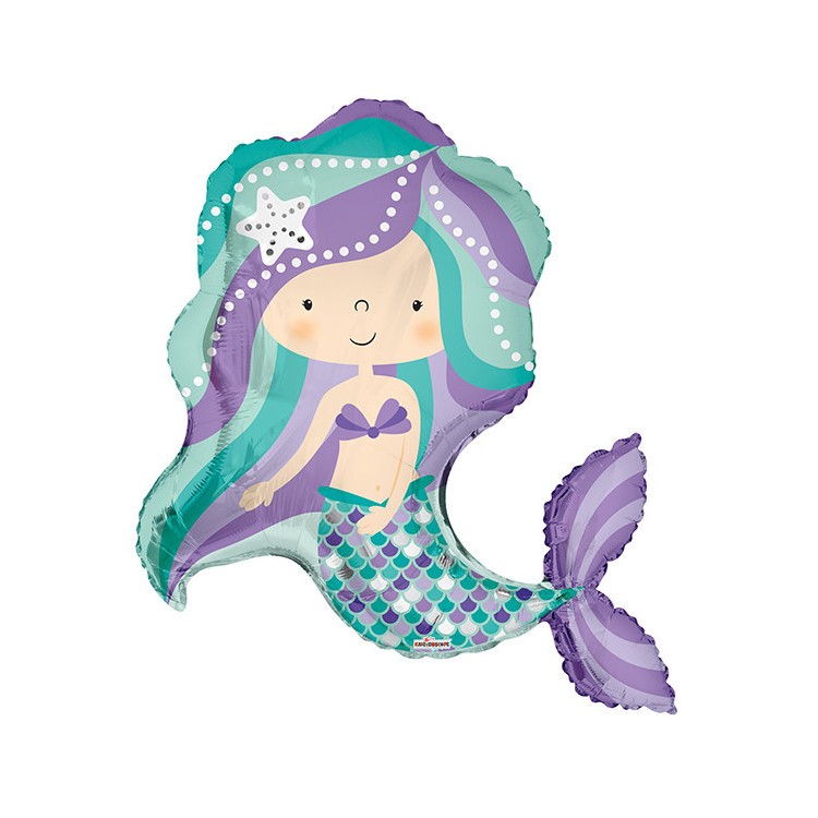 Folieballong Mermaid 91 cm