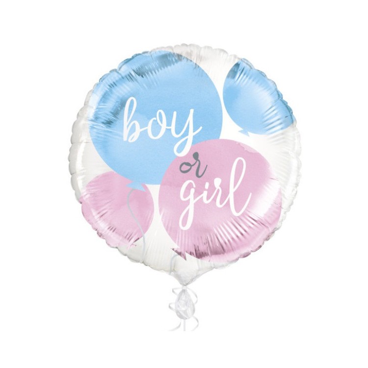 Folieballong Gender Reveal Boy or Girl