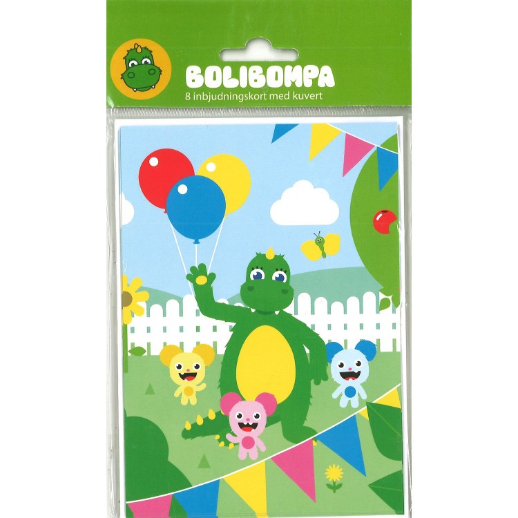 Kalasinbjudan Bolibompa 8 st med kuvert bild 2