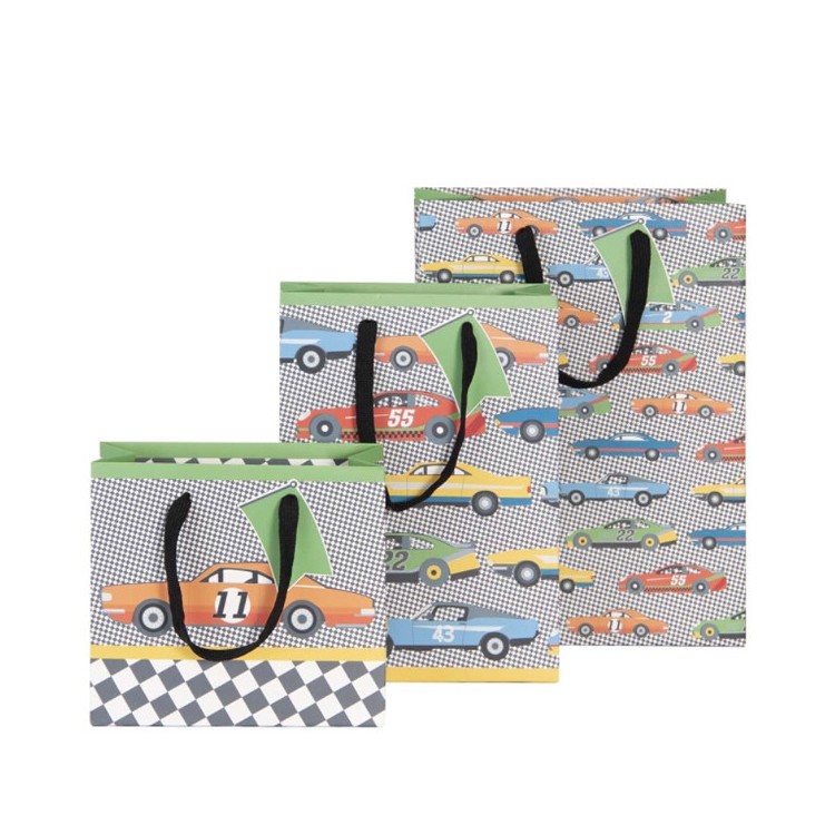 Presentpåsar Racerbilar 3-pack