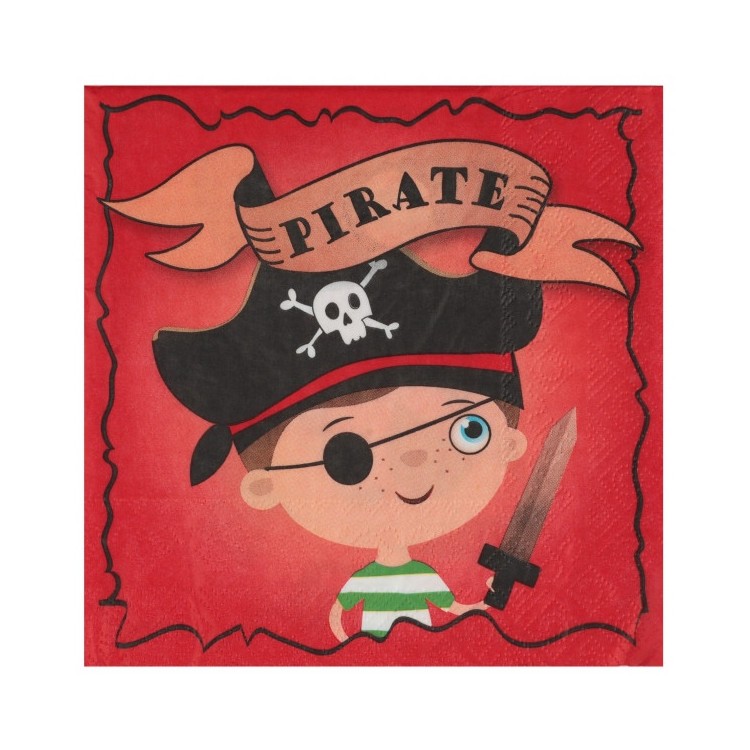 Servetter Pirattema 20-pack