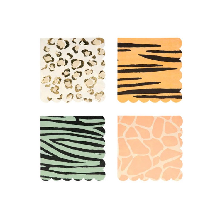 Servetter Djurmönster 16-pack - Meri Meri bild 2