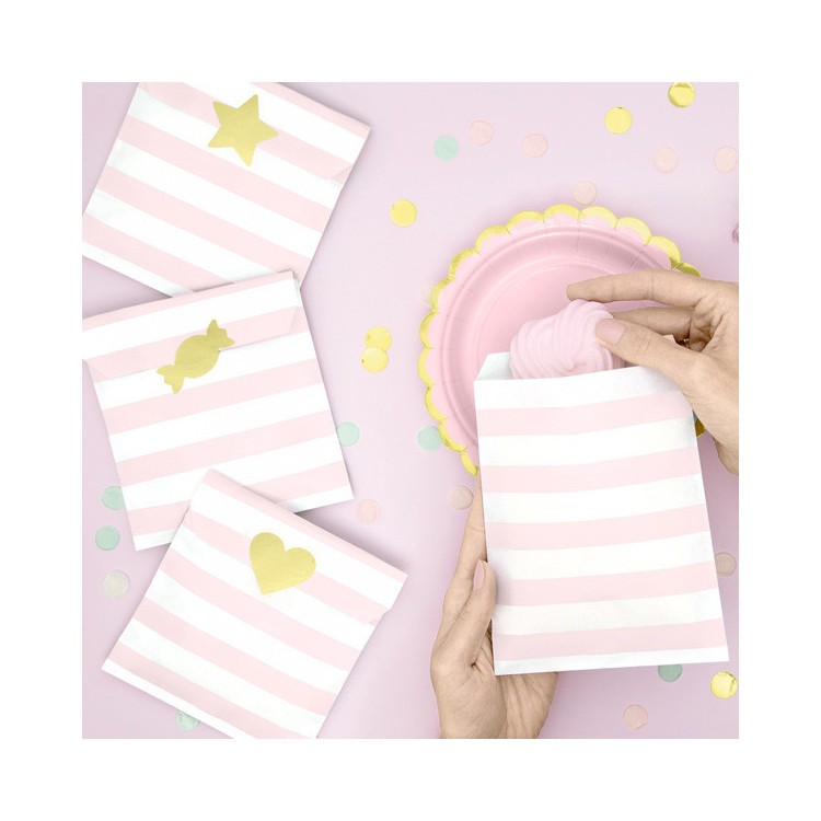 Godispåsar Randiga Rosa/Vit 6-pack bild 2