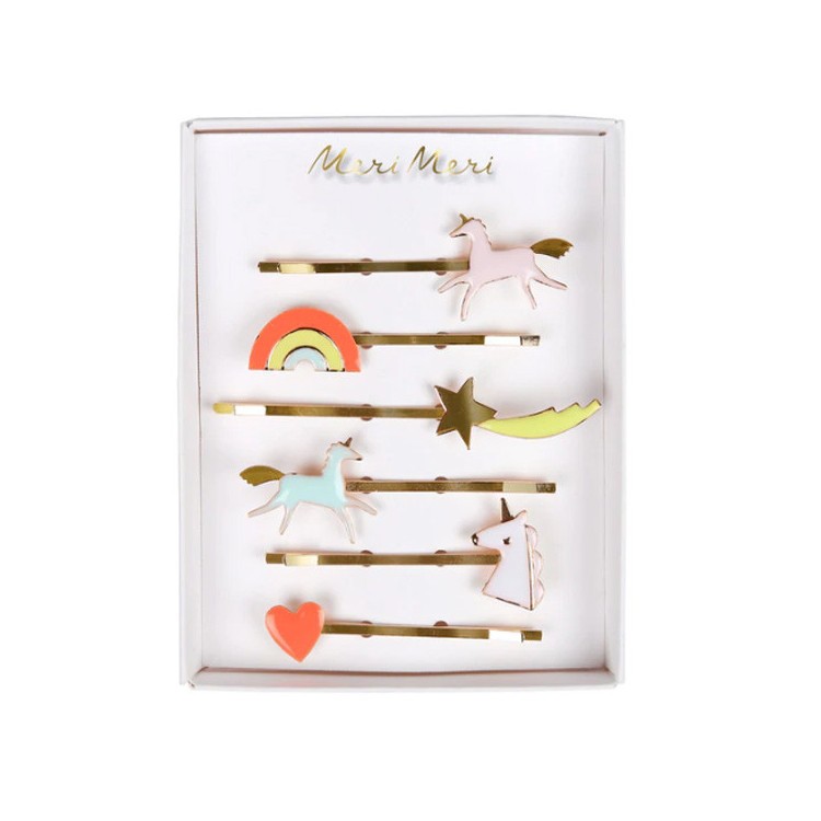 Hårnålar Enhörningar 6 st - Meri Meri