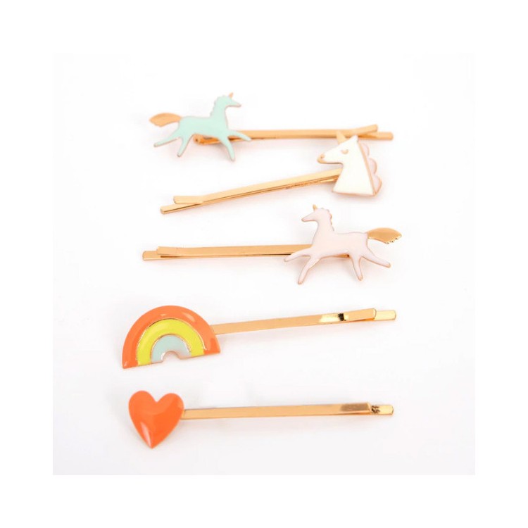 Hårnålar Enhörningar 6 st - Meri Meri bild 2