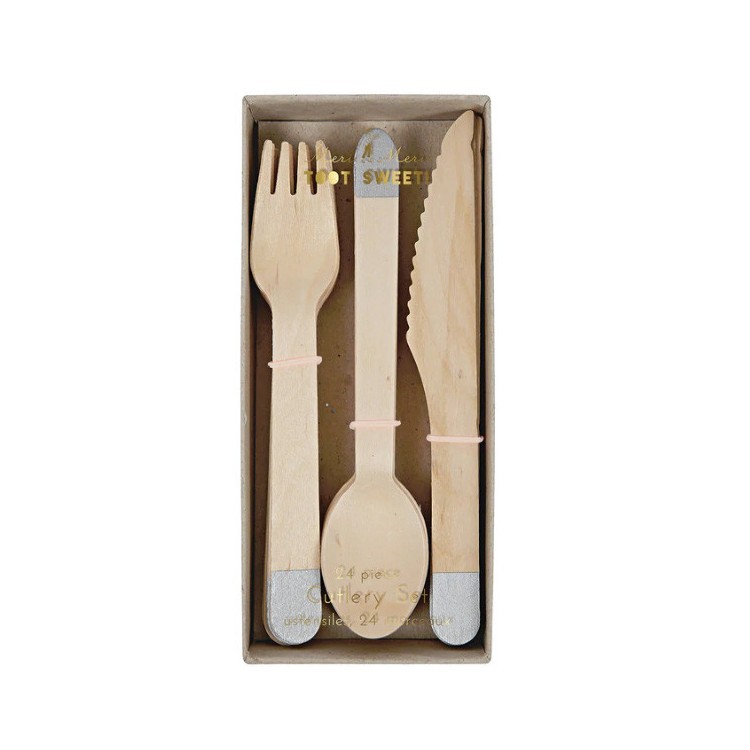 Träbestick med Silver - Meri Meri