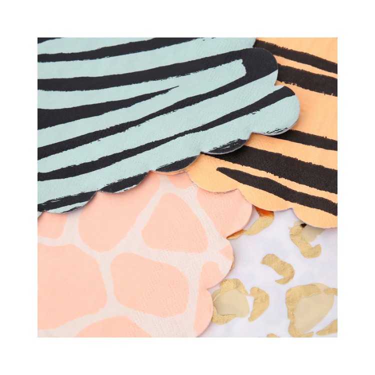 Kaffeservetter Djurmönster 16-pack - Meri Meri bild 2