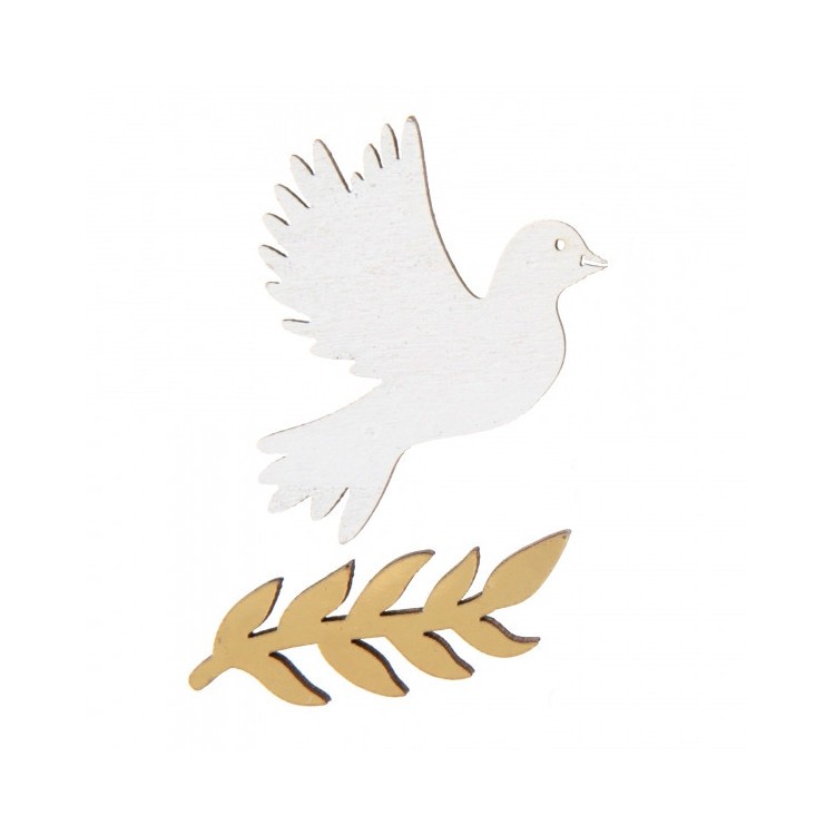 Konfetti Fredsduva Trä