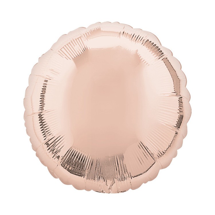 Folieballong Roséguld Rund 43 cm
