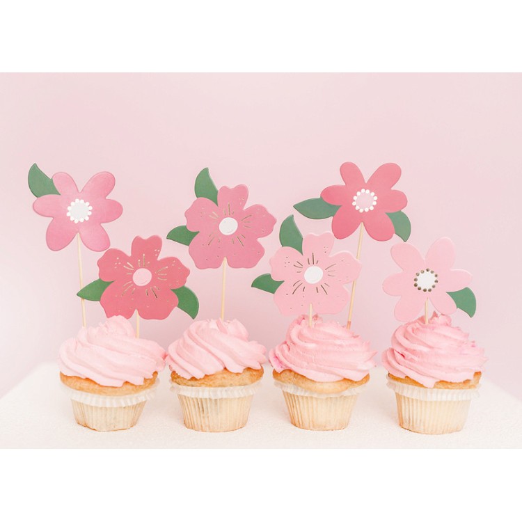 Cake Toppers Blommor 8-pack bild 3