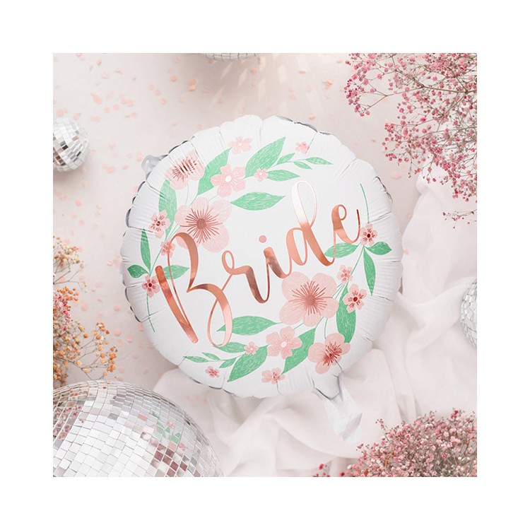 Folieballong Bride med blommor bild 2