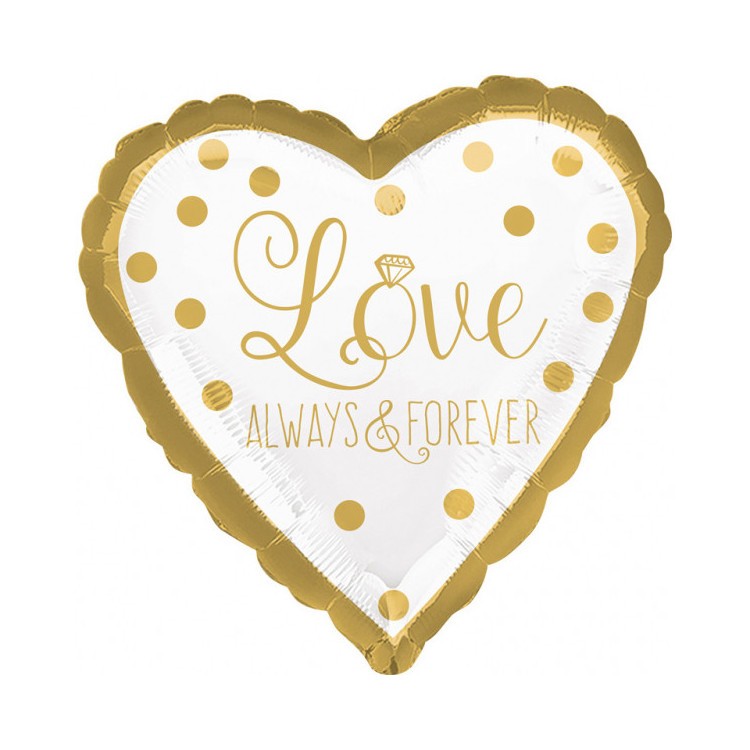 Folieballong Hjärta Love Always & Forever
