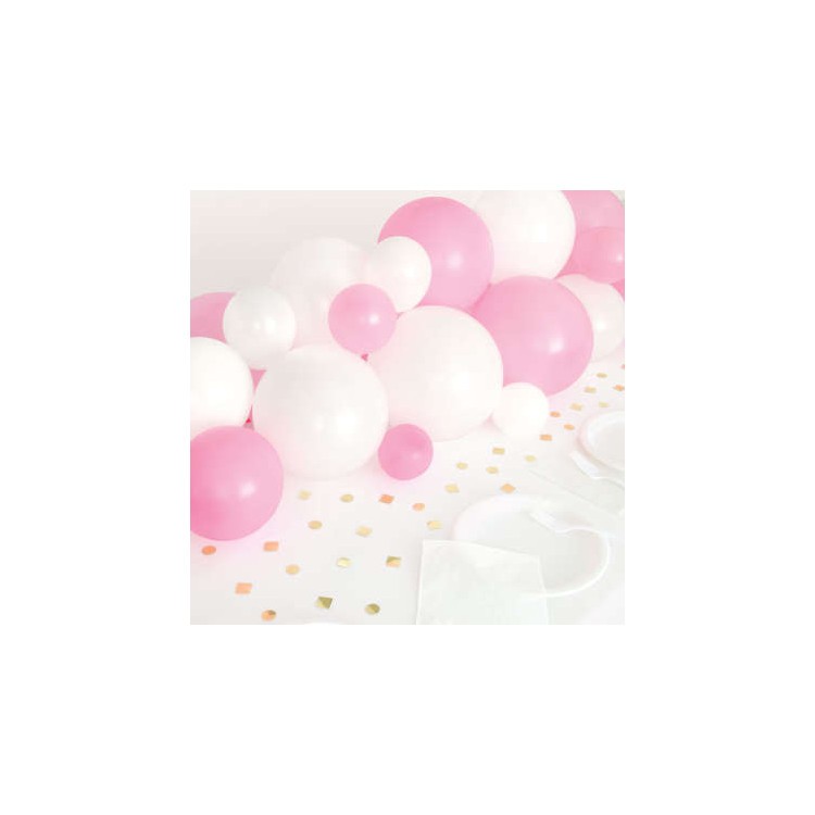 Ballonggirlang för bordet Rosa