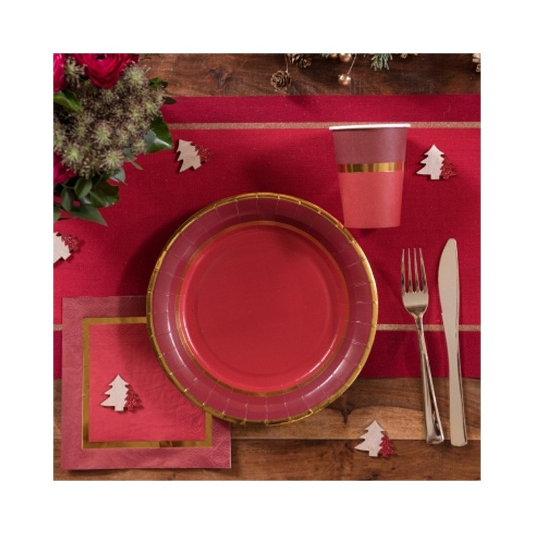 Pappersmuggar Röd med Guldrand