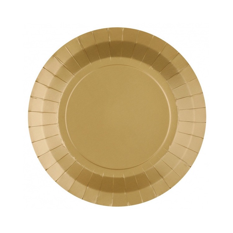 Papperstallrikar Guld, matt