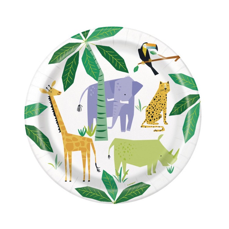Papperstallrikar Safaridjur