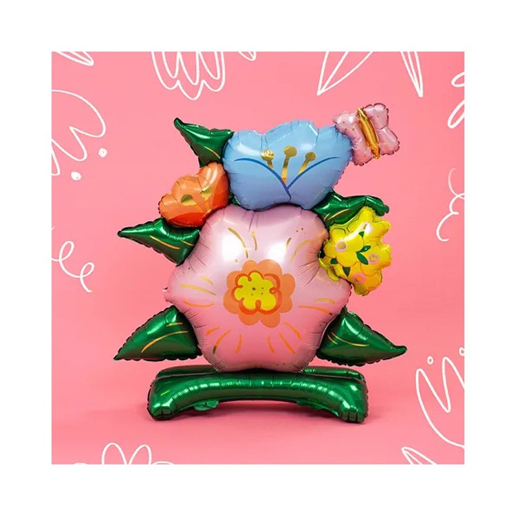 Stående Folieballong Blommor bild 2