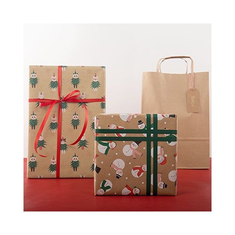 Julpapper Snögubbar, 2 meter