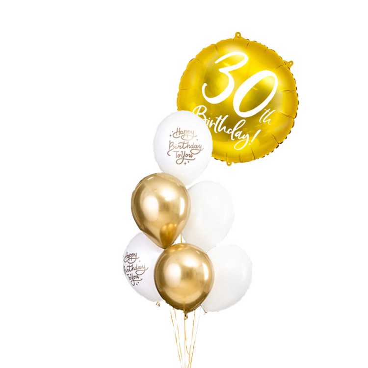 Ballongbukett Guld 30 år