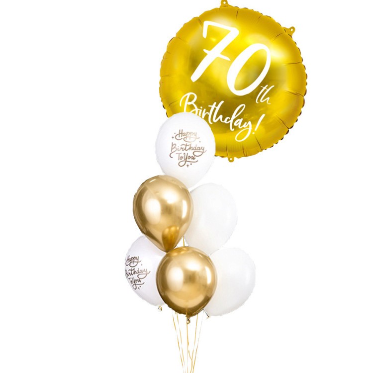 Ballongbukett Guld 70 år