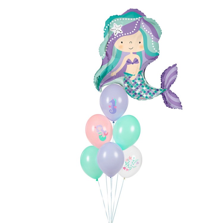 Ballongbukett Sjöjungfru