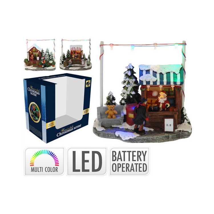 Juldekoration Marknadsstånd med belysning bild 2