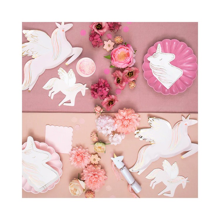 Meri Meri Papperstallrikar Enhörning bild 2