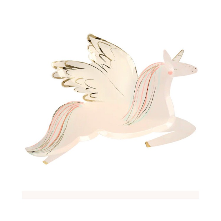 Meri Meri Papperstallrikar Enhörning