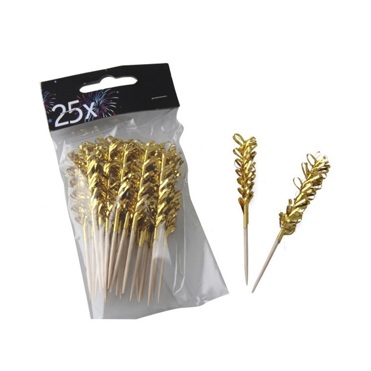 Partypicks Guld 25-pack