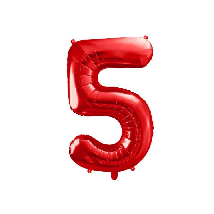 Sifferballong 0-9, röd 86cm bild 6