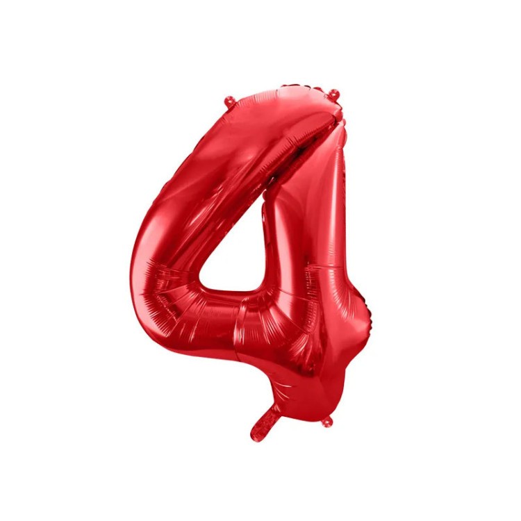 Sifferballong 0-9, röd 86cm bild 5