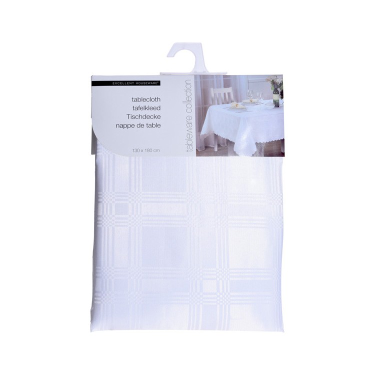 Bordsduk Damask Vit bild 2