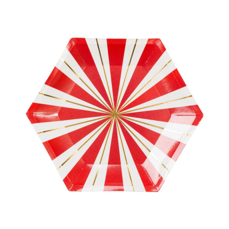 Pappersassietter Röd & Vit