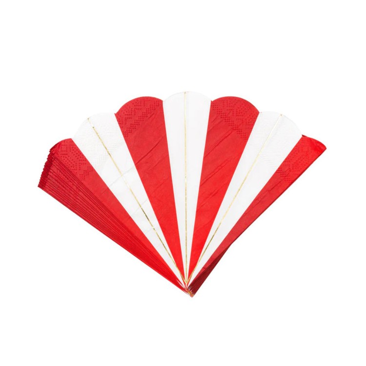 Servetter Röd & Vit