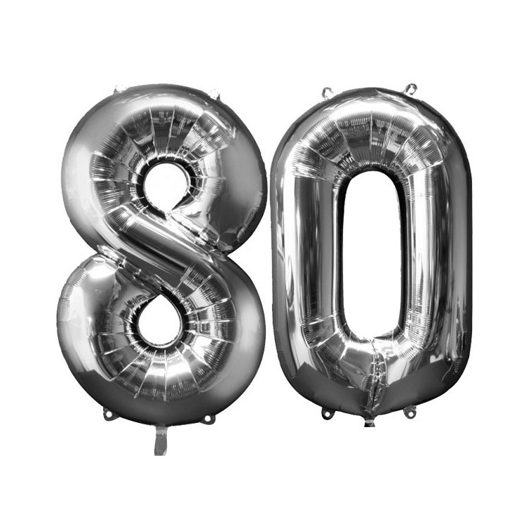 Ballongkit Silver 80 År