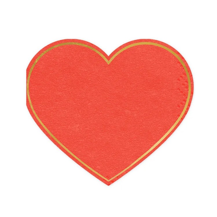 Servetter Hjärta Rött