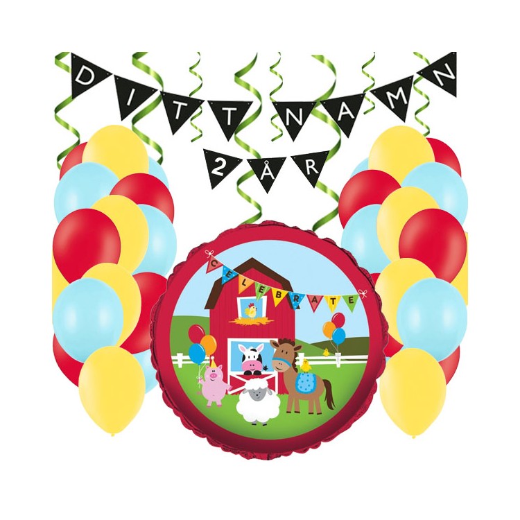 Personligt dekorationskit Bondgårdskalas bild 2