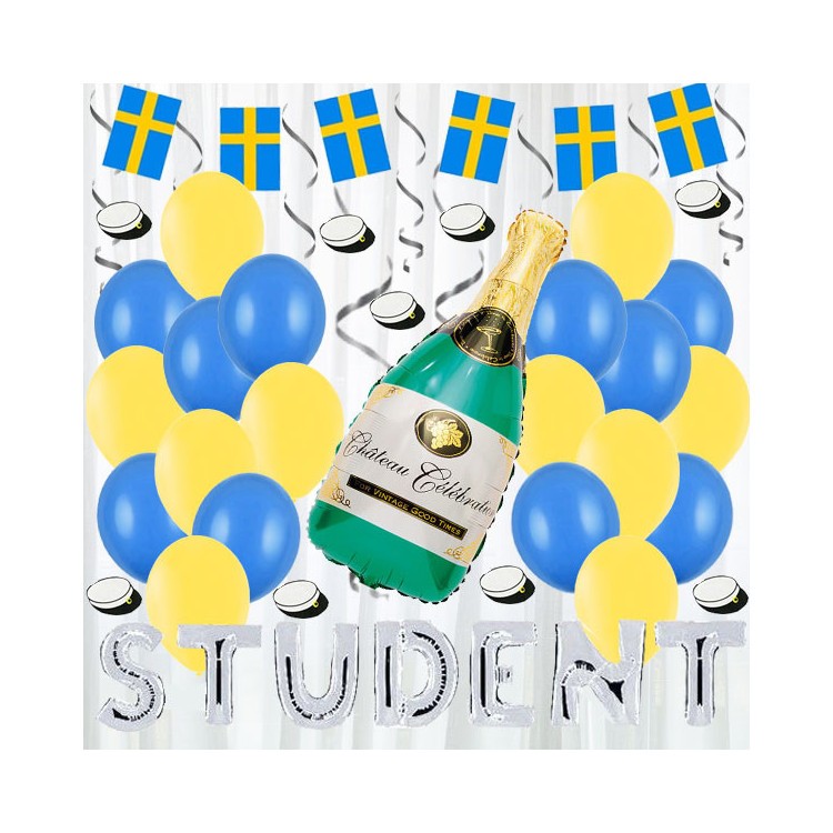 Studentdekorationer kit silver large