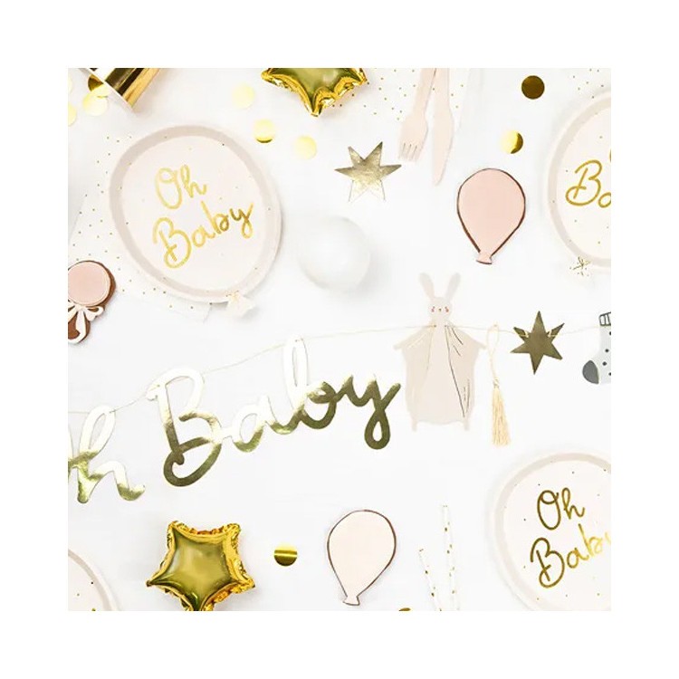 Papperstallrikar Ballonger Oh Baby bild 3