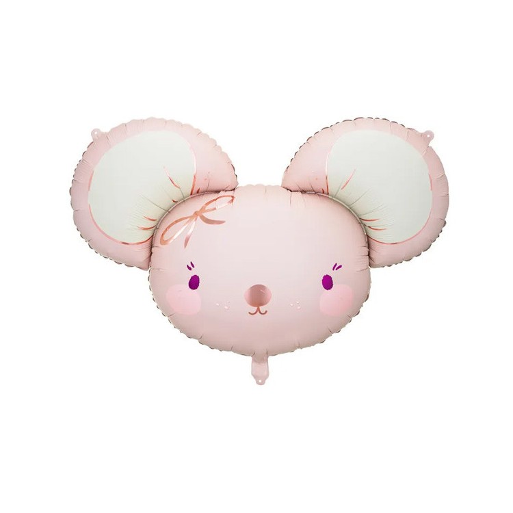 Folieballong Mus Ljusrosa